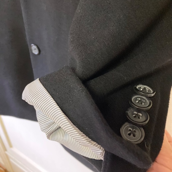 Men’s Wool Cashmere Blend Overcoat Black, Fully Lined 42 Reg - Picture 14 of 15